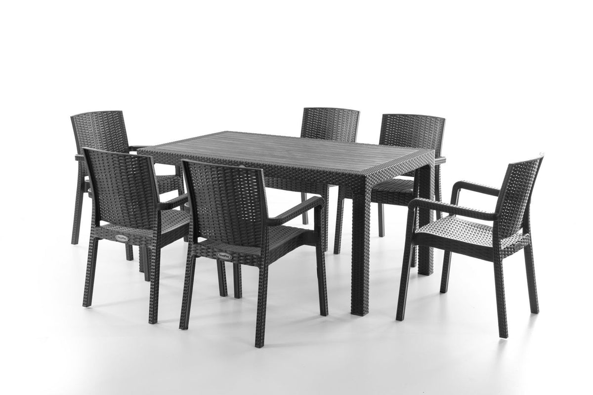 Градинска маса Rattan 125x75