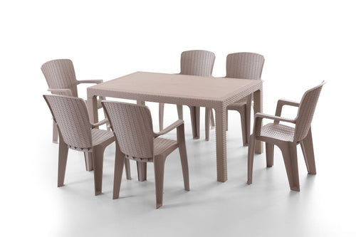 Градинска маса Rattan 125x75