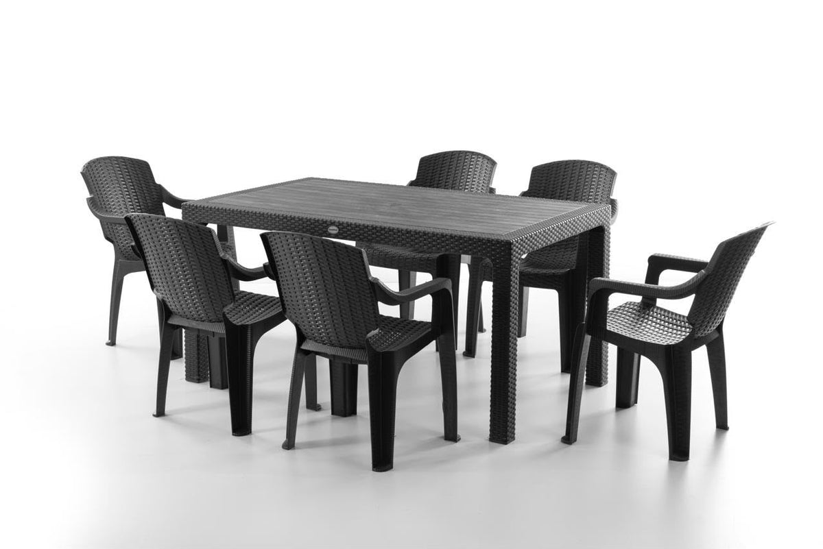 Градинска маса Rattan 125x75