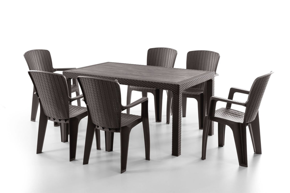 Градинска маса Rattan 125x75