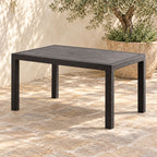 Маса Rattan 125×75 см, кафяво, част от комплекта с 6 стола